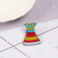Broche de alta calidad para mujer, falda de gato, zorro, lápiz labial, labios, dibujos animados, esmalte, Pin de solapa