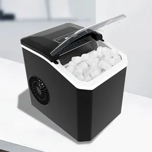 Máquina de fazer blocos de gelo redondo totalmente automática para uso doméstico, dormitório pequeno comercial de 12kg, 220V
