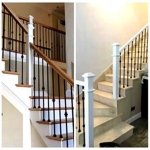 Barandillas <span class=keywords><strong>de</strong></span> Hierro Forjado Elegantes <span class=keywords><strong>de</strong></span> 1/2'*44' con Doble Collar Hueco para Escaleras <span class=keywords><strong>de</strong></span> Vestíbulo <span class=keywords><strong>de</strong></span> Hotel - Product Image 6