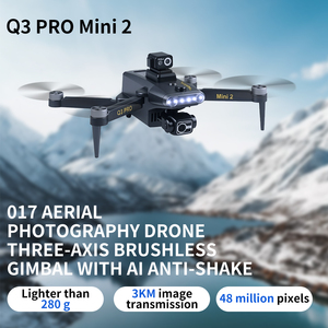 Q3 Pro Mini 2 <span class=keywords><strong>Drone</strong></span> GPS 4k Profesional 3-trục Gimbal <span class=keywords><strong>2025</strong></span> kép máy ảnh 5G Wifi FPV rc Quadcopter với tránh chướng ngại vật bay không người lái - Product Image 3