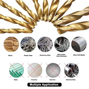 Jeu de forets hélicoïdaux en nitrure de titane revêtu de cobalt Hss Jeu de forets hélicoïdaux pour métal - Product Image 3