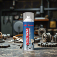 Peinture aérosol acrylique chromée haute brillance 450 ml, séchage rapide, revêtement liquide, peinture en spray couleur métallique
