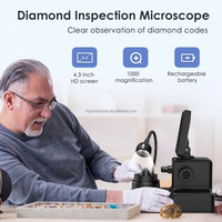 Microscopio de Joyería de Alta Definición 1080P, Microscopio Estéreo para Joyería, Visor de Diamantes con Número GIA, Detector Digital de Diamantes
