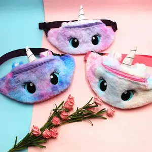 Plushies Unicorn School Kids Bags Girls Cute Unicorn Cartoon Plush Creative Learning Stationery Plush Bag