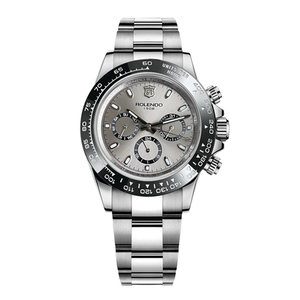 Montre pour homme Master Acier inoxydable Lunette en céramique Mouvement mécanique automatique Cadran noir Fermoir pliant Fabrication de montres - Product Image 2