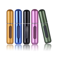 Flacon pulvérisateur de parfum vide en aluminium rechargeable, portable, mini flacon de voyage pour cadeau promotionnel, achat en gros