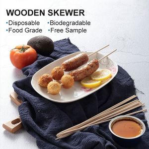 Linh Hoạt BBQ Xây Dựng Thương Hiệu Vòng Biểu Tượng Tùy Chỉnh Thanh Gỗ Xiên Cho Con Chó Nóng - Product Image 6