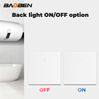 BAOBEN Interrupteur intelligent Zigbee à gros boutons, sans fil, télécommande vocale, sans fil neutre