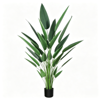 Arbre artificiel Oiseau de paradis à feuillage uniforme pour résoudre les problèmes d'apparence incohérente des plantes dans les projets de décoration d'hôtels