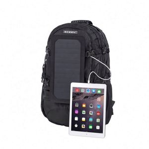 Sac à dos de camping extérieur Slocable personnalisé, étanche, avec chargeur solaire 7W et panneau 10000mAh, certifié BSCI - Product Image 5