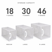 Boîte de rangement pour vêtements en PVC imperméable avec cadre en acier, pliable, transparente, organisateur multi-compartiments pour armoire