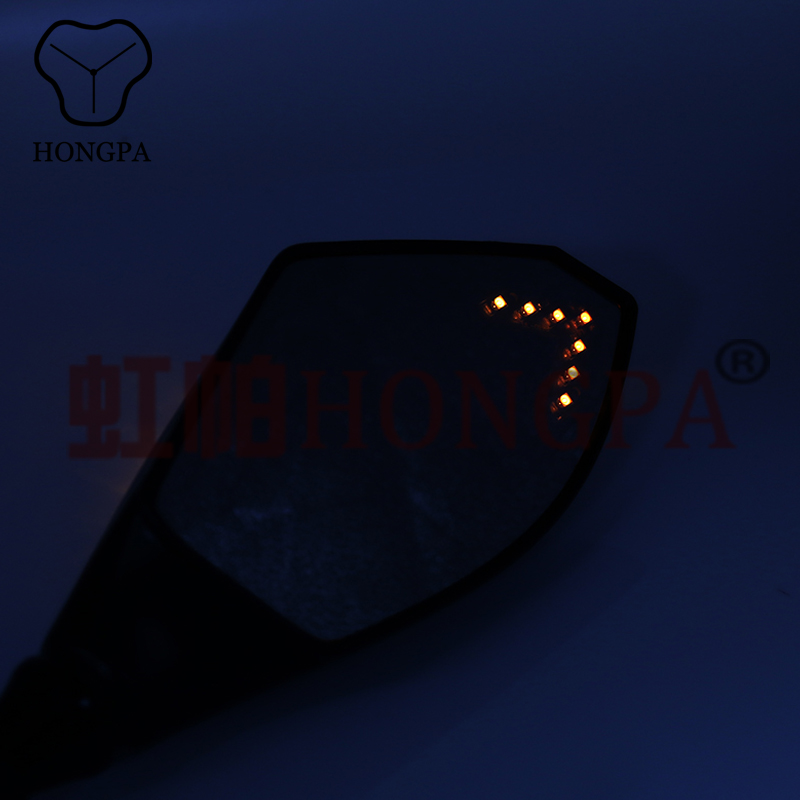 Specchietti Retrovisori Per Moto Con Freccia LED – Girevoli 360°, Stile Wind Wing, Per Honda, Kawasaki, Suzuki, Yamaha, Ducati