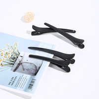 Wanmei Vente en gros de pinces à cheveux en carbone noir pour la coiffure, 6 pièces/ensemble, pinces à cheveux noires pour le coiffage