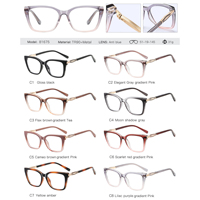 Monture de lunettes optiques carrée Partagas TR90 avec charnière à ressort, anti-lumière bleue, pour femmes