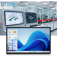 Nuevo PC Industrial sin Ventilador de 21.5 Pulgadas, IP65 Resistente al Agua, Panel PC Táctil Integrado Todo en Uno, SSD, DDR3, Doble Núcleo