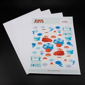 Papier autocollant Yupo imprimable jet d'encre A3 A4, support vinyle transparent, feuille autocollante mate transparente avec support plastique transparent - Product Image 5