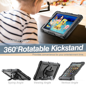 Wasserdichte, robuste, stoßfeste Hülle mit Handschlaufe, Schultergurt und Ständer für Amazon Fire HD <span class=keywords><strong>10</strong></span> mit Displayschutzfolie - Product Image 4