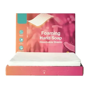 Portable Eco Friendly Plastic Free Handwash Concentrate Wash Hand Paper Sheets Foaming Hand Soap Tablet