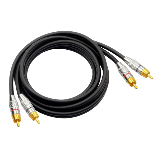 Factory OEM High Quality 2 RCA Male to Dual RCA Stereo Audio Cable Shielding PVC Jacket Oxygen Free Copper Conductor for Speaker