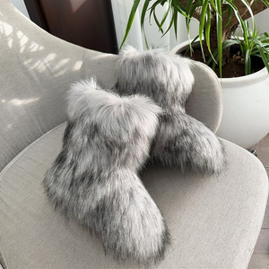 Zapatos de Invierno Cálidos y Peludos para Mujer, Tallas Grandes 36-46, Botas de Piel Sintética - Product Image 5