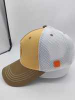 Gorras Trucker Deportivas Bordadas de 5 Paneles, de Malla de Sarga Transpirable e Impermeable, Ajustables y Curvadas, Venta al por Mayor, Parches con Logotipo Personalizado