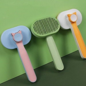 Peine para Mascotas de Acero Inoxidable, Ligero y Portátil, con un Solo Clic para Eliminar el Pelo, Suministros para Mascotas, para Perros y Gatos - Product Image 5