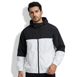 Chaqueta Cortavientos de Nailon para Hombre, Color Sólido, Cierre Completo, Estilo Bomber, Ropa Urbana - Product Image 1
