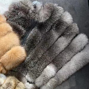 Bán Buôn Quần Áo Lông Thú Tự Nhiên Poncho Khăn Choàng Rộng Lớn Dày Ấm Mùa Thu Trang Phục Fluffy Tùy Chỉnh Mùa Đông Phụ Nữ Sang Trọng Bất Fox <span class=keywords><strong>Fur</strong></span> Cape - Product Image 5
