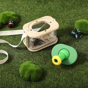 Gabbia Ecologica in Legno per Osservare Insetti con Lente d'Ingrandimento Rotante a 360°, Giocattolo Scientifico per Avventure all'Aperto per <span class=keywords><strong>Bambini</strong></span> - Product Image 5