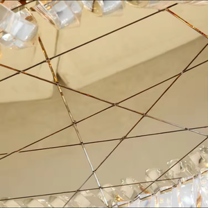 Luminaire Suspendu Moderne Led Or Salon Luxe 6 Lumières Lustre Cristal K9 Éclairage - Product Image 5