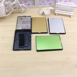 Yaxuan Folding Mirror With Comb Random Pattern Color Car Bedroom Bathroom Personal Gift <b>Makeup</b> <b>Tool</b> Set - Product Image 1