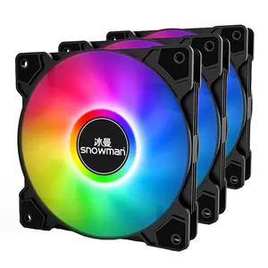 Ventilador de refrigeración de PC de buena calidad, enfriador RGB de 120mm 12v 3 pines + 4 pines para PC