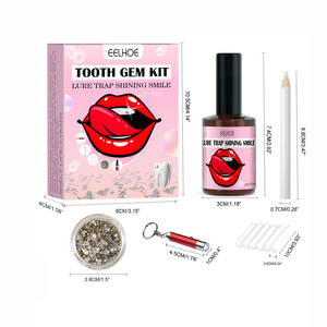 Accessoires dentaires décoration de dent <span class=keywords><strong>bijoux</strong></span> de dent décor kit de gemme de dent amovible bricolage avec lumière de durcissement et <span class=keywords><strong>colle</strong></span> - Product Image 5