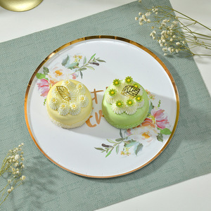 ชุดตกแต่งโต๊ะงานเลี้ยงวันเกิดธีมงานเลี้ยงน้ำชา DAMAI จานกระดาษลายดอกไม้สุดโรแมนติก แก้ว กระดาษเช็ดปาก อุปกรณ์จัดงานเลี้ยงลายดอกไม้ - Product Image 4