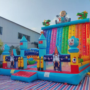 Château gonflable géant pour enfants avec toboggan, vente en gros, usage commercial, Super Wings, extérieur - Product Image 5