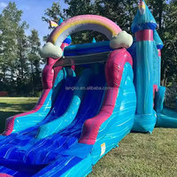 Structures gonflables arc-en-ciel pour l'extérieur, château gonflable d'intérieur pour enfants, toboggan gonflable pour fête