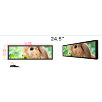 Écran LCD tactile de 24,5 pouces pour magasin de détail, ultra-fin, haute luminosité, étagère extensible, gestion à distance, 4G WIFI USB