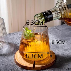 N9R Lot de 24 verres à <span class=keywords><strong>vin</strong></span> en plastique transparent jetables 12oz, design élégant effet origami ondulé, incassables, <span class=keywords><strong>pour</strong></span> événements de Thanksgiving - Product Image 2