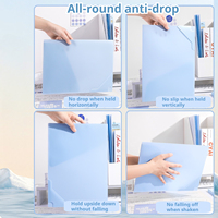 Protector de Esquinas para Carpetas A3/A4, Impermeable, de PP, Bolsa de Almacenamiento con Gradiente, para Exámenes Estudiantiles, Transparente, de Doble Capa, para Insertar Documentos 5
