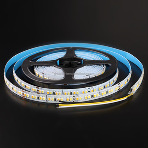 DC 24V 2835 SMD CCT Tunable <span class=keywords><strong>Blanc</strong></span> Chaud <span class=keywords><strong>Blanc</strong></span> <span class=keywords><strong>Froid</strong></span> Flexible <span class=keywords><strong>LED</strong></span> Bande Lumineuse 192 <span class=keywords><strong>LED</strong></span>/m IP20 Non-étanche 10mm Largeur PCB Bande - Product Image 1