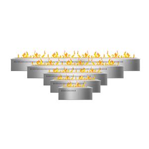 Inno-living Contemporary Fire Feature 180cm Noir Argent google Télécommande Bioéthanol Kamine - Product Image 2