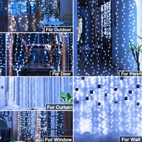 Guirlandes lumineuses LED pour rideaux, sécurité garantie, éclairage scintillant à intensité variable, pour festivals, mariages, maison, chambre, ambiance romantique, décoration