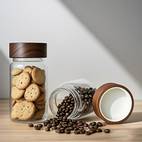 Nouveau Pot de Conservation en Verre Borosilicate de Haute Qualité pour Cuisine, Épices, Grains de Café, Sauce, Aliments – 100ml, 200ml, 500ml, 750ml