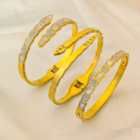 Nouveau design best-seller Bijoux français Classic CZ Shell Bracelet menottes en acier inoxydable et bracelets pour femmes