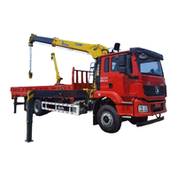 Grue à flèche droite de 16 tonnes 6x4 pour camion lourd, montée sur châssis Sinotruk, avec télécommande