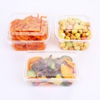 Wegwerp Plastic Doorzichtige Zwarte Rechthoek Pet/Pp Aardappel Voedselblad Voor Vleesgroenteverpakkingen