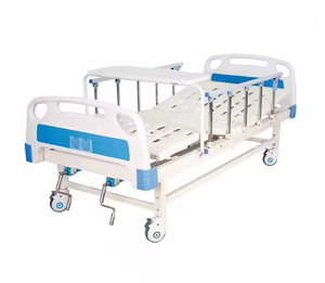 Manual de alta calidad de doble manivela ABS cama médica colchón Camilla muebles de Hospital para el cuidado del hogar y el uso hospitalario - Product Image 3