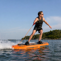 Planche de sauvetage industrielle en polymère PE XJL-18, système de jet d'eau 10KW, charge utile 100kg, vitesse 55km/h, autonomie de la batterie 25-60min - SUP de surf pour