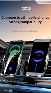 Nuevo Modelo 2026, Soporte para Teléfono de Coche con Luz LED Giratoria de 360 Grados y Carga Rápida de 15W, Compatible con <span class=keywords><strong>iPhone</strong></span> y Teléfonos Inteligentes Samsung - Product Image 6