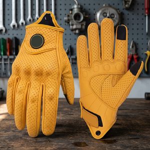 Gants de moto unisexes en cuir pour écran tactile, course cycliste, moto, motocross, été, prix de gros - Product Image 4
